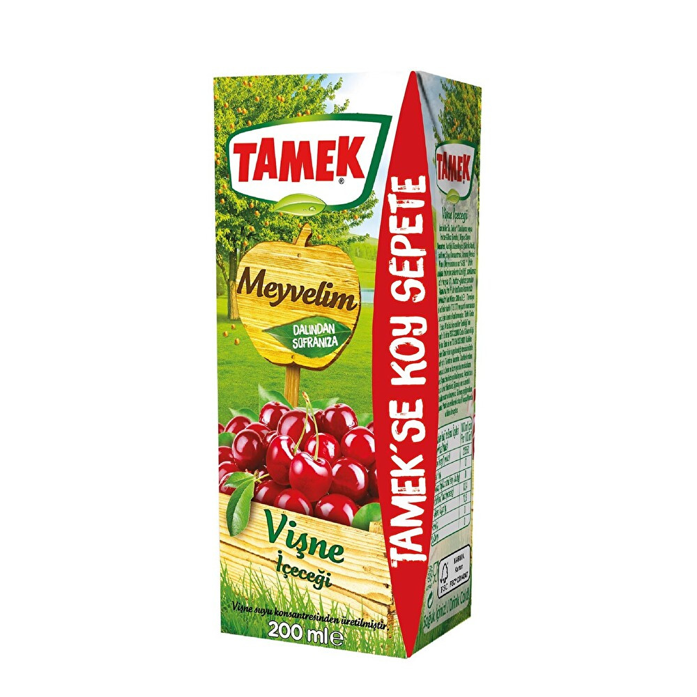 Tamek Meyvelim Vişne 200 ml Limonata ve Meyve suyu Fiyatı