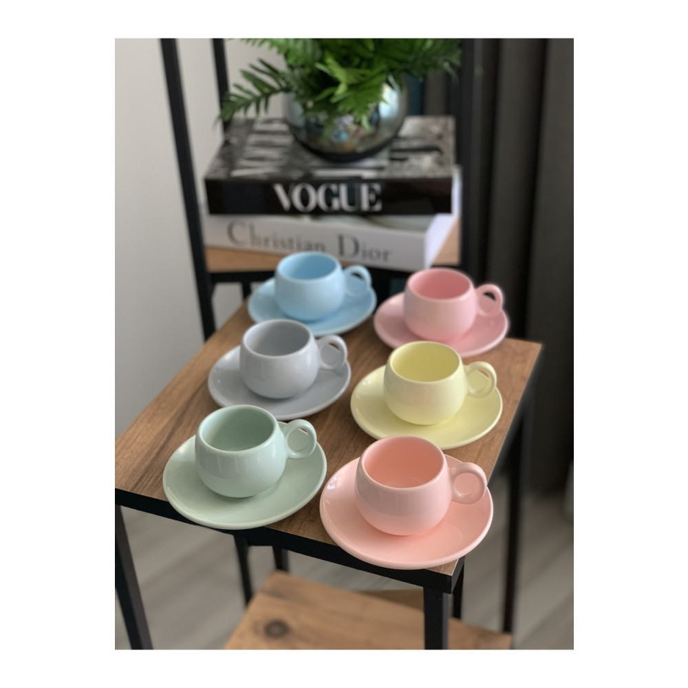 TAMER YİĞİT Pastel Kahve Fincanı Takımı Fincan / Bardak / Kahve Takımı Fiyatı