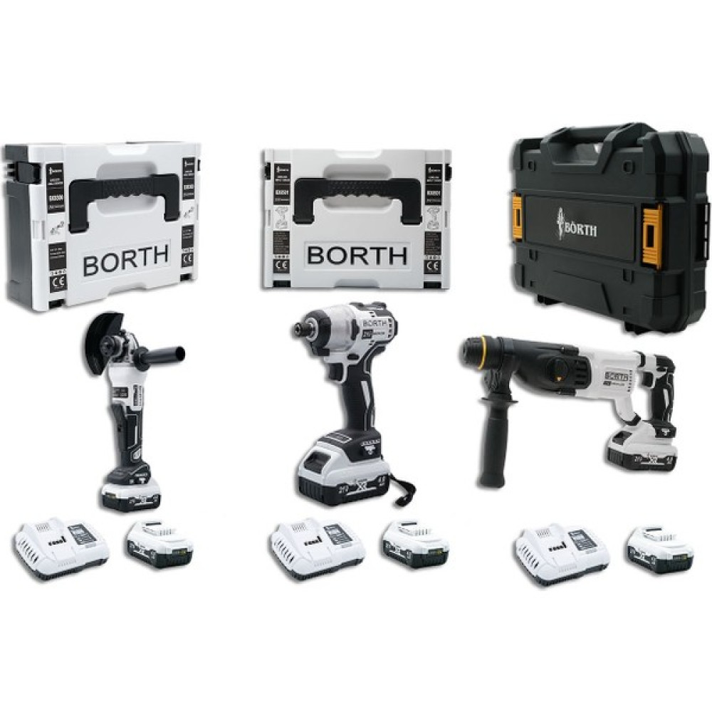 Tan Börth Akülü 3-Lü Set Hilti & Taşlama & Torklu Vidalama Elektrikli El Aletleri Fiyatı