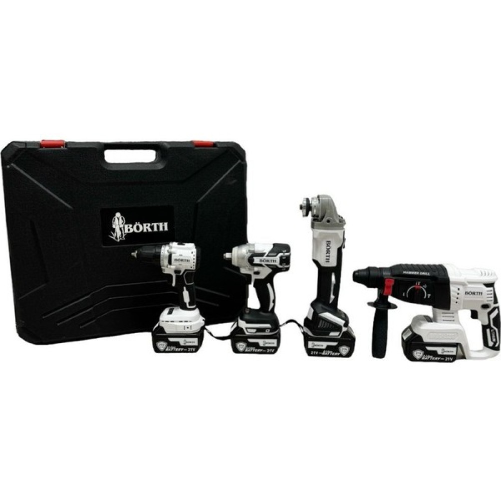 Tan Börth Akülü 4-Lü Set Hilti & Taşlma & Mandrenli Matkap & Torklu Somun Sıkma BEYAZ RENK Oto Boyaları Fiyatı