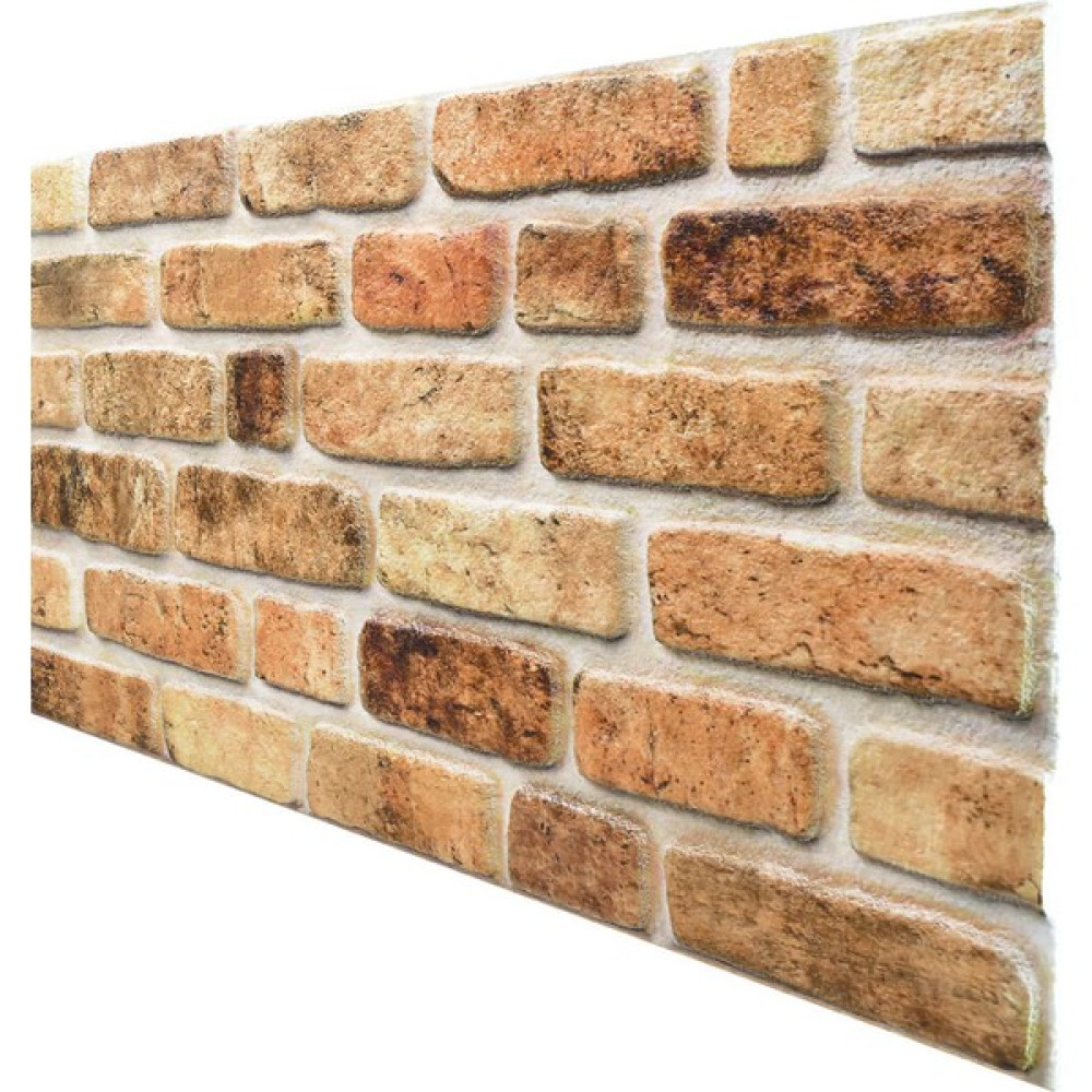 Tan Dekor 3 Boyutlu Renkli Kültür Tuğla Desenli Strafor Köpük 3D Duvar Kaplama Paneli 504 - 2,5 m2 Boya Malzemeleri Fiyatı