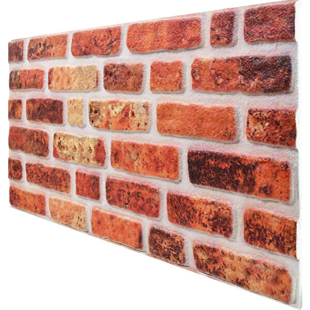 Tan Dekor 3 Boyutlu Renkli Kültür Tuğla Desenli Strafor Köpük 3D Duvar Kaplama Paneli 551 - 2,5 m2 Boya Malzemeleri Fiyatı