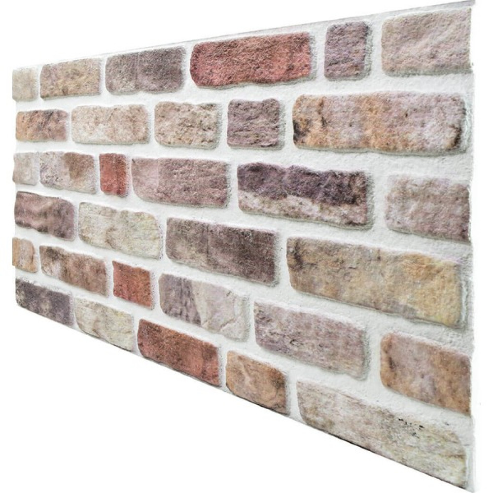 Tan Dekor 3 Boyutlu Renkli Kültür Tuğla Desenli Strafor Köpük 3D Duvar Kaplama Paneli 565 - 2,5 m2 Boya Malzemeleri Fiyatı