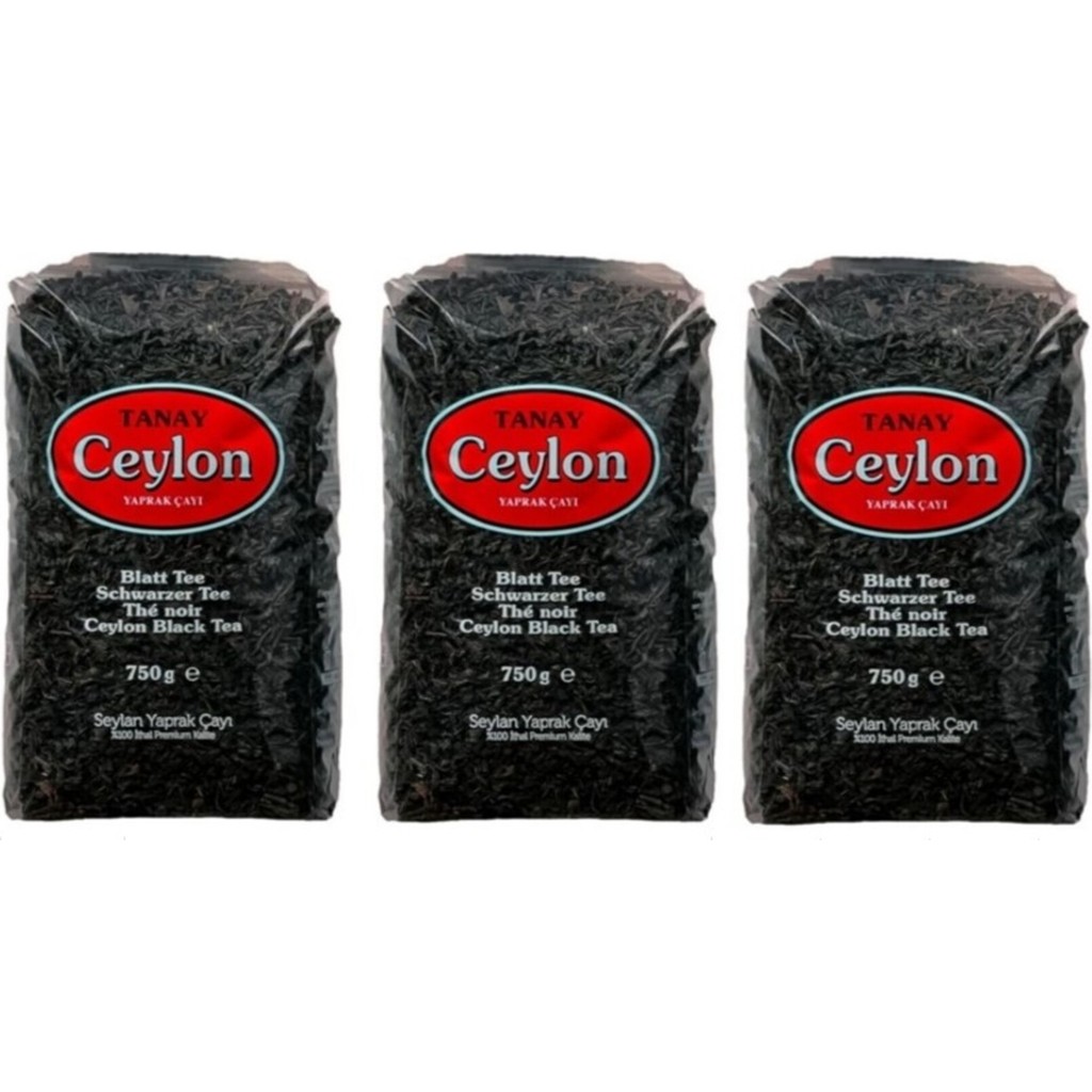 Tanay Ceylon İthal Sri Lanka Siyah Yaprak Seylan Çayı Kaçak Çay 750 gr X 3 Adet (2.250 GR) Diğer Fiyatı