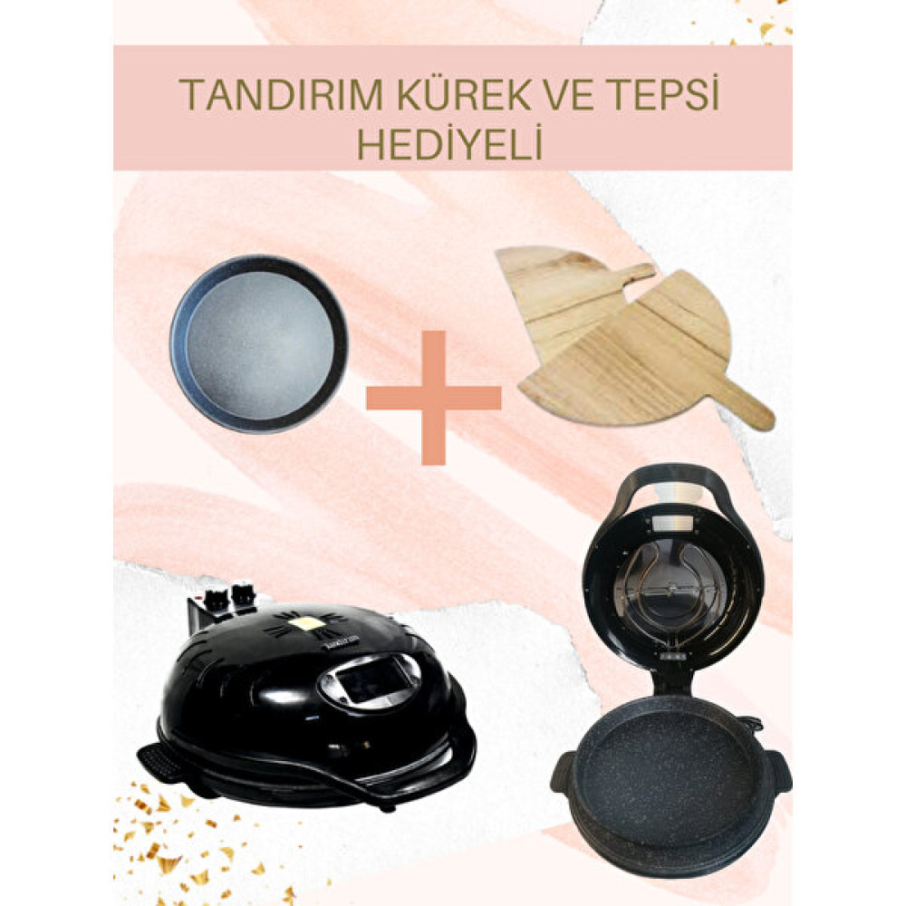 Tandırım Multifonksiyonlu Pizza Lahmacun Ekmek Yemek Fırını (Tepsi ve Kürek Hediyeli) - Siyah Elektrikli Izgara-Barbeküler Fiyatı