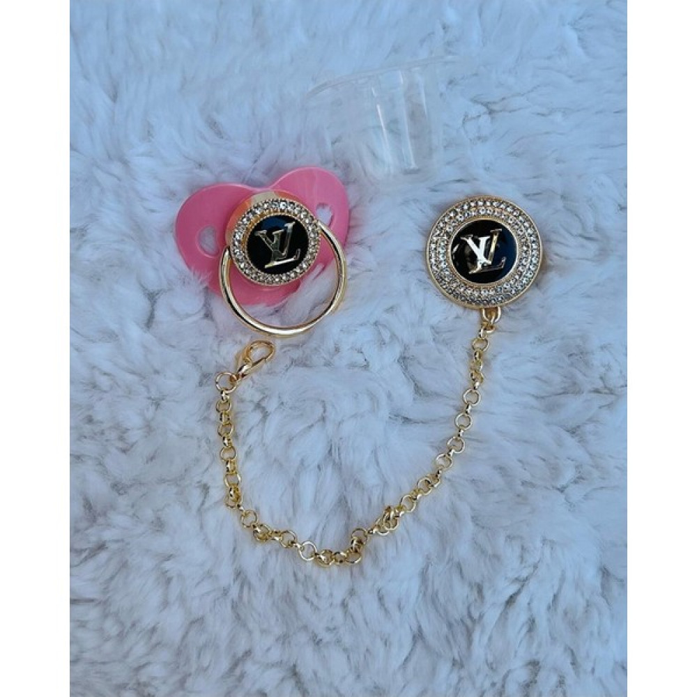 Tanem Bebe Louis Vuitton Emzik & Emzik Zinciri Seti - Pembe - 0 - 1 Yaş Emzik Fiyatı