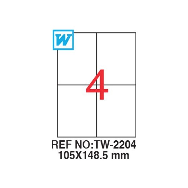 Tanex 105 x 148,5 Mm Laser Etiket Tw-2204 Etiket Makinesi Fiyatı