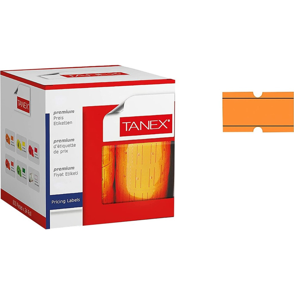 Tanex 12X21 mm Tanex Çizgili Flo Turuncu Etiketi Okul Etiketi Fiyatı