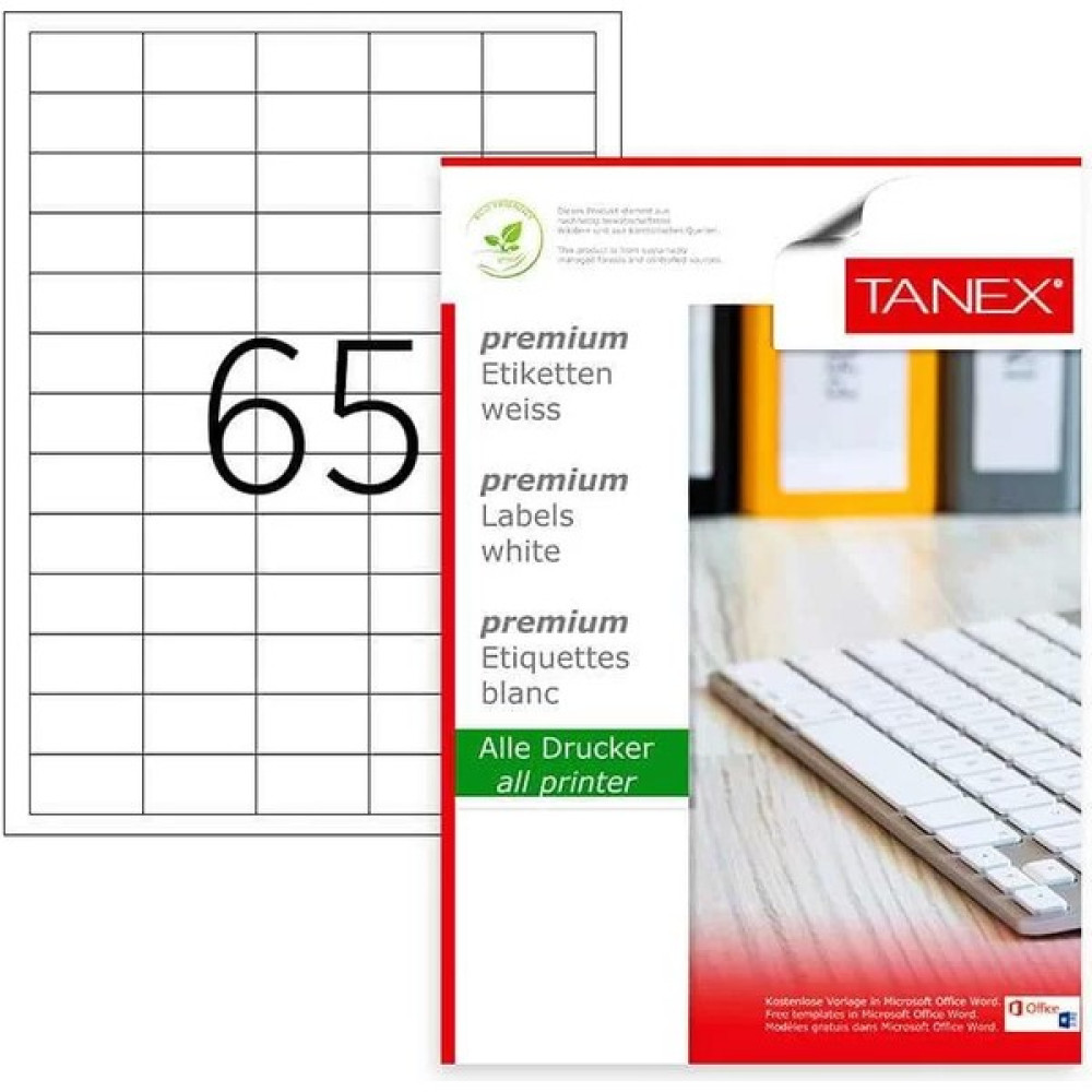 Tanex Laser Etiket Kod 2165 38.1mm x 21.2mm Oto Boyaları Fiyatı