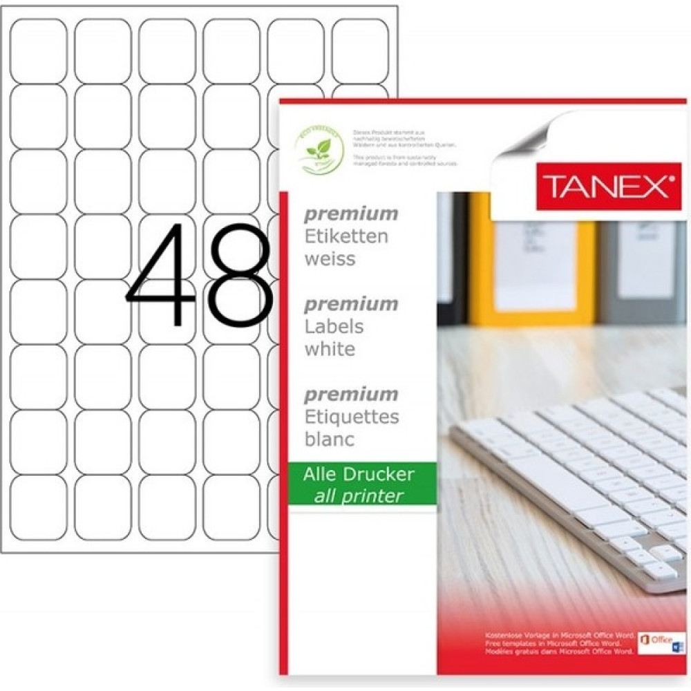Tanex Lazer Etiket 32*32MM TW-2048 Yazıcılar Fiyatı