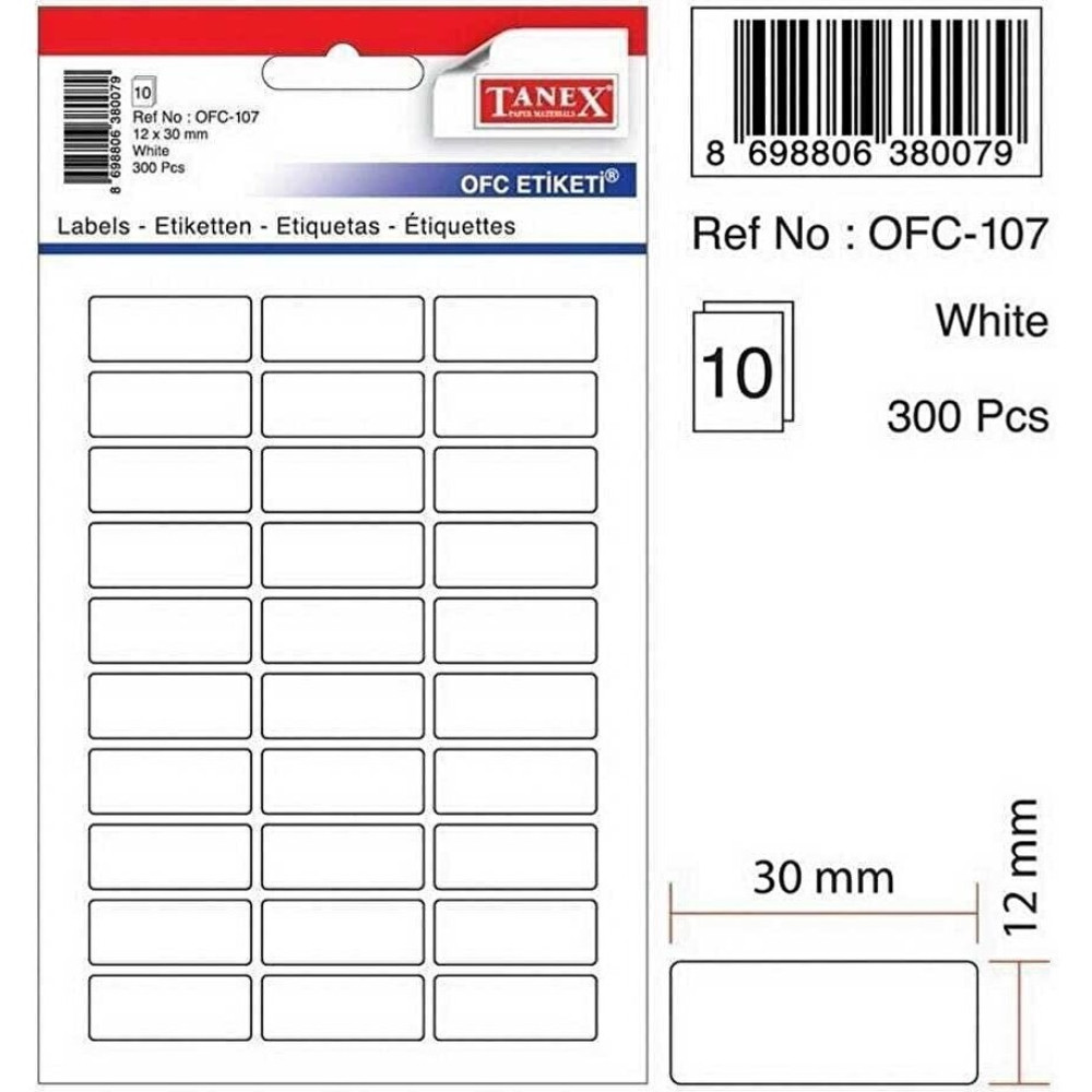 Tanex OFC-107 Çıkartma Etiket 30X12 mm Okul Etiketi Fiyatı