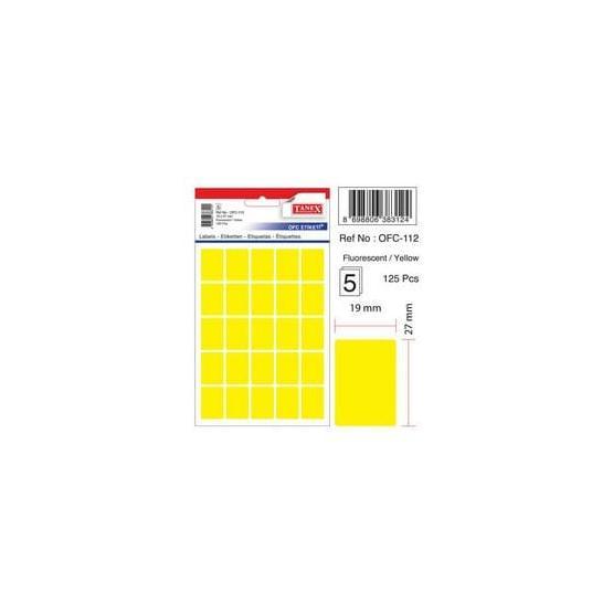 Tanex OFC-112 19x27 Beyaz Kod Laser Etiket