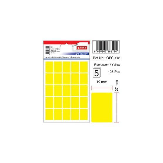 Tanex OFC-112 19x27 Beyaz Kod Laser Etiket