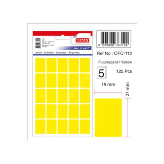 Tanex OFC-112 19x27 Beyaz Kod Laser Etiket