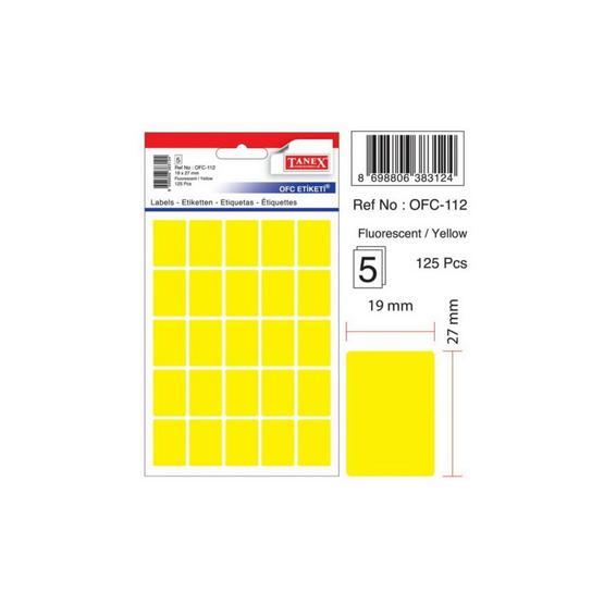 Tanex OFC-112 19x27 Beyaz Kod Laser Etiket