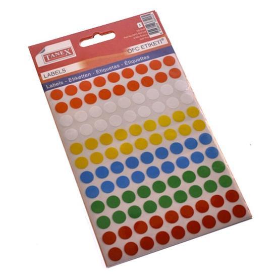 Tanex OFC-128 Mıx Color 50 Adet 10'lu Poşet Ofis Etiketi