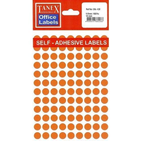Tanex OFC-128 Mıx Color 50 Adet 10'lu Poşet Ofis Etiketi Etiket Fiyatı