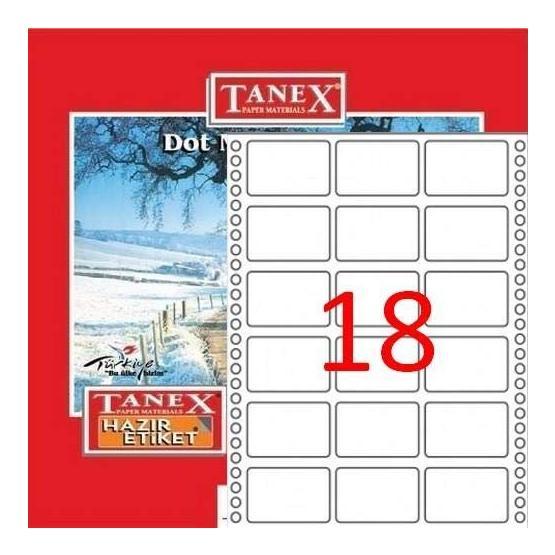 Tanex TN-0010 35x55 mm Sürekli Form Etiketi