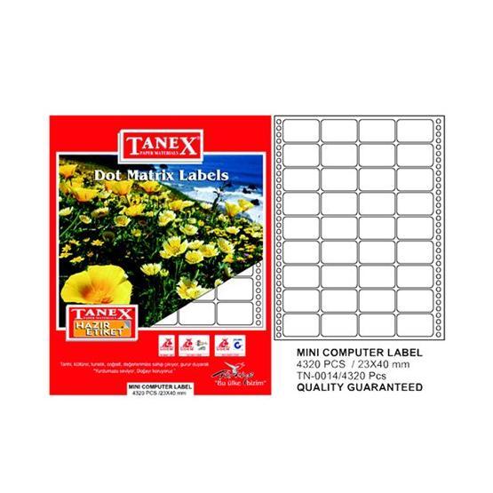 Tanex TN-0014 23x40 mm Sürekli Form Etiketi