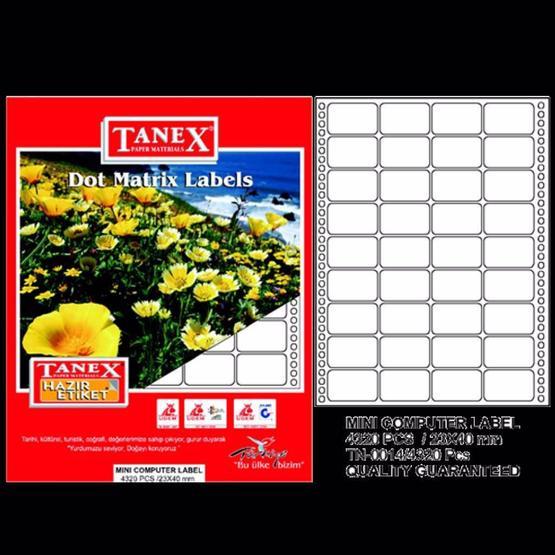 Tanex TN-0014 23x40 mm Sürekli Form Etiketi