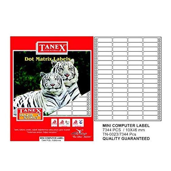 Tanex TN-0023 10x46 mm Bilgisayar Etiketi