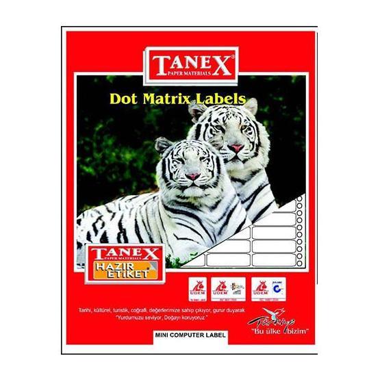Tanex TN-0024 64x100 mm Sürekli Form Yazıcı Etiketi