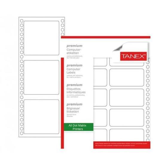 Tanex TN-0024 64x100 mm Sürekli Form Yazıcı Etiketi