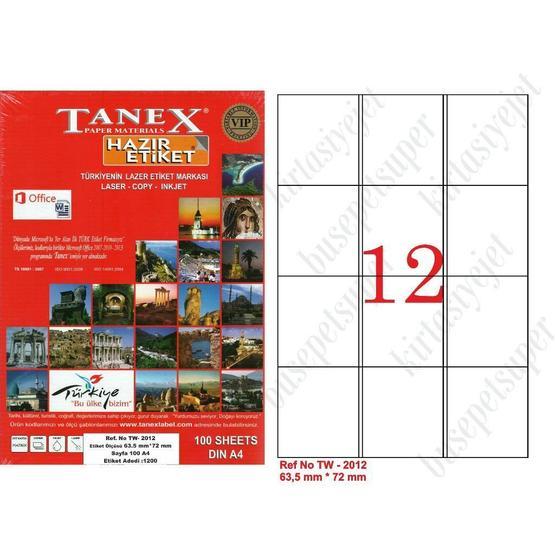 Tanex TW-2012 635x72 mm Lazer Etiket Etiket Fiyatı