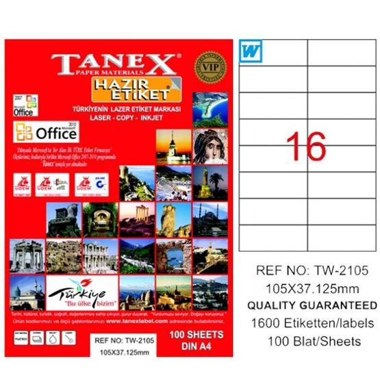 Tanex TW-2105 Lazer Etiket