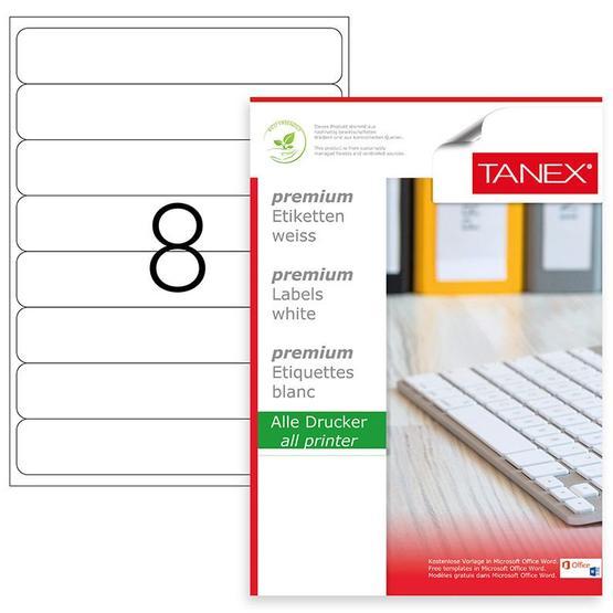 Tanex TW-2108 192x34 mm Lazer Etiket