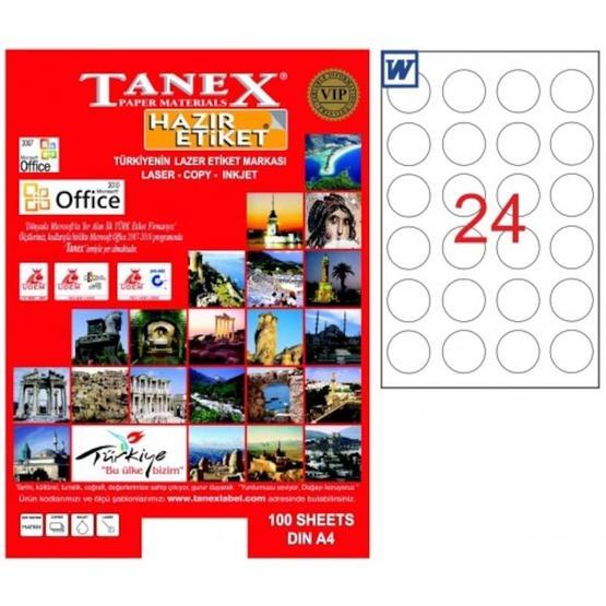 Tanex TW-2140 40 mm Lazer Etiket