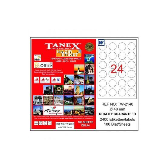 Tanex TW-2140 40 mm Lazer Etiket