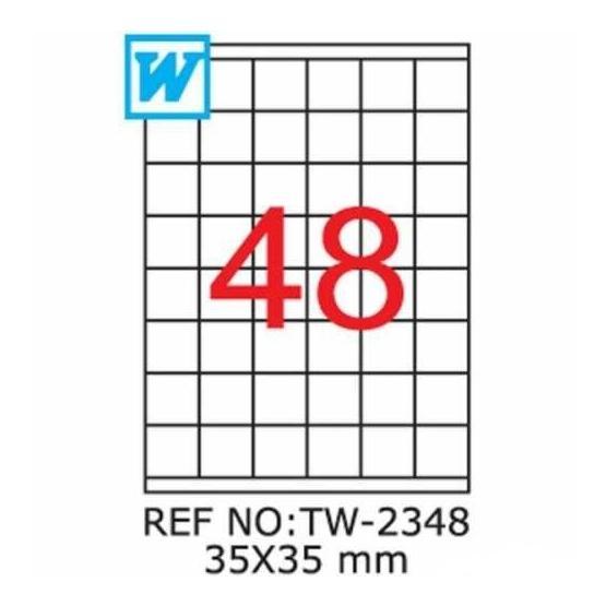 Tanex TW-2348 Lazer 35x35 mm 4800 Adet Laser Etiket Etiket Fiyatı