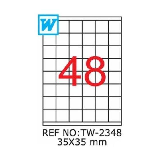 Tanex TW-2348 Lazer 35x35 mm 4800 Adet Laser Etiket