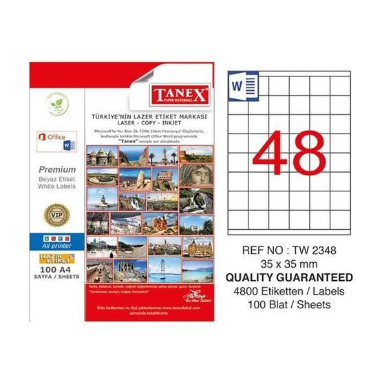 Tanex TW-2348 Lazer Etiket