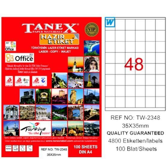 Tanex TW-2348 Lazer Etiket