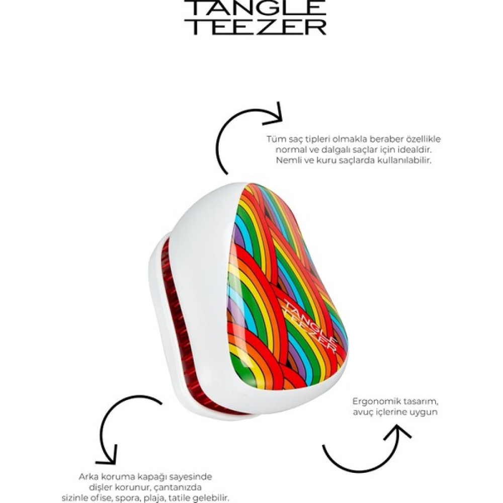 Tangle Teezer Compact Styler Rainbow Galore Saç Fırçası Saç Fırçası ve Tarağı Fiyatı