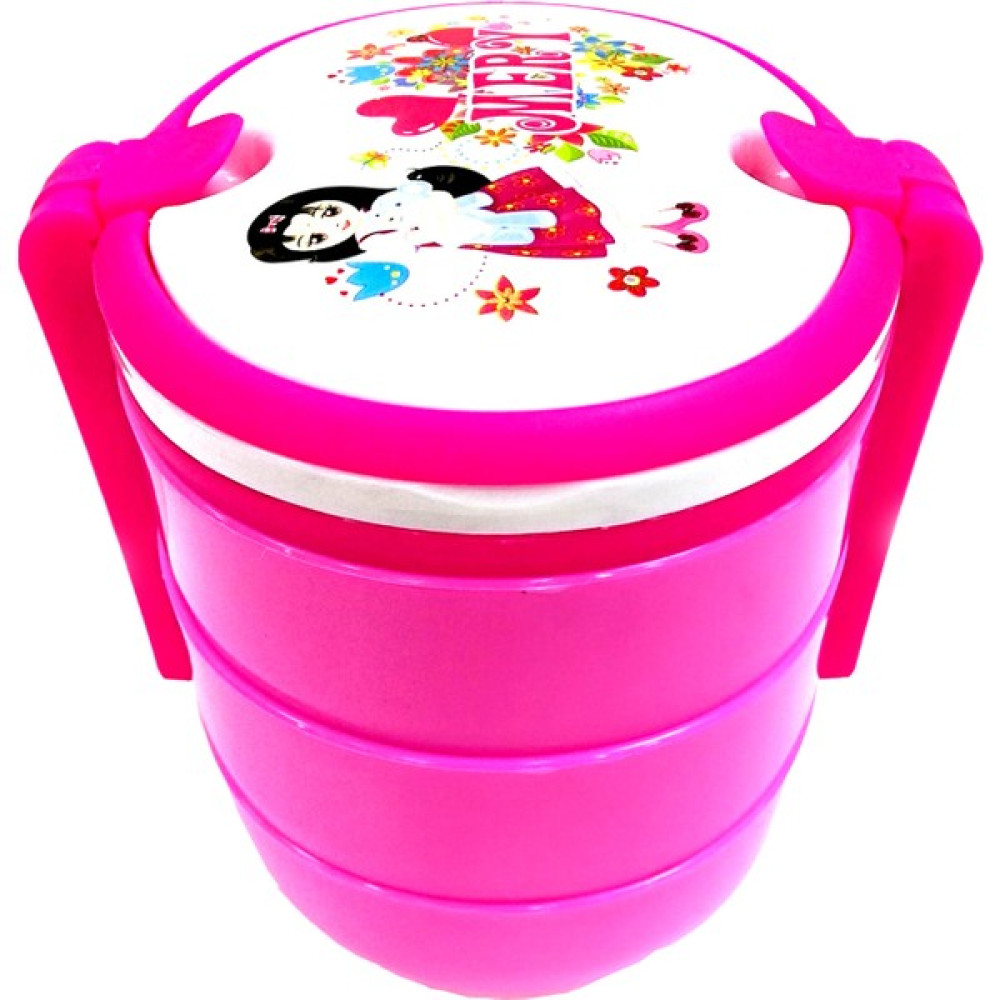Tanışır Yayınları Merry 3 Katlı Beslenme Kabı Seti Pembe Beslenme Çantası Fiyatı