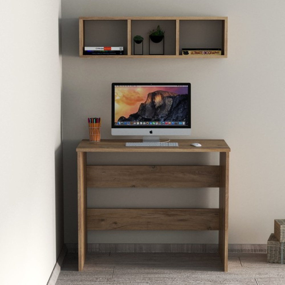 Tanmob Çalışma Masası Raflı Çam - CLM0202 - Y: 74 cm D: 45 cm G: 90 cm Çalışma Masası Fiyatı