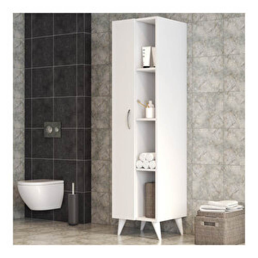 Tanmob Tek Kapılı Rafli Ütü Masasi Dolabi Banyo Dolabı / Mobilyası Fiyatı