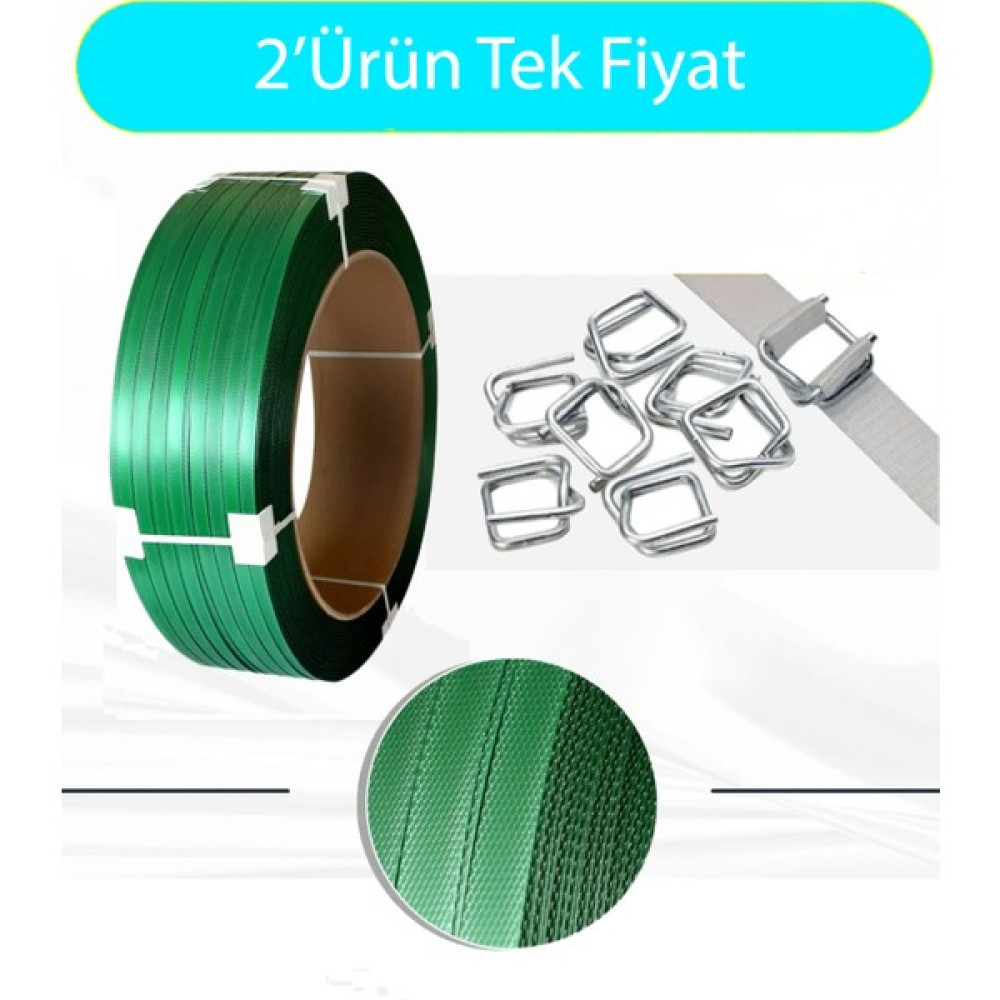 Tanpet Avantajlı 16'lık 0.70 Yeşil Pet Çember 1000 Adet Bukle Toka Nalburiye & Hırdavat Fiyatı