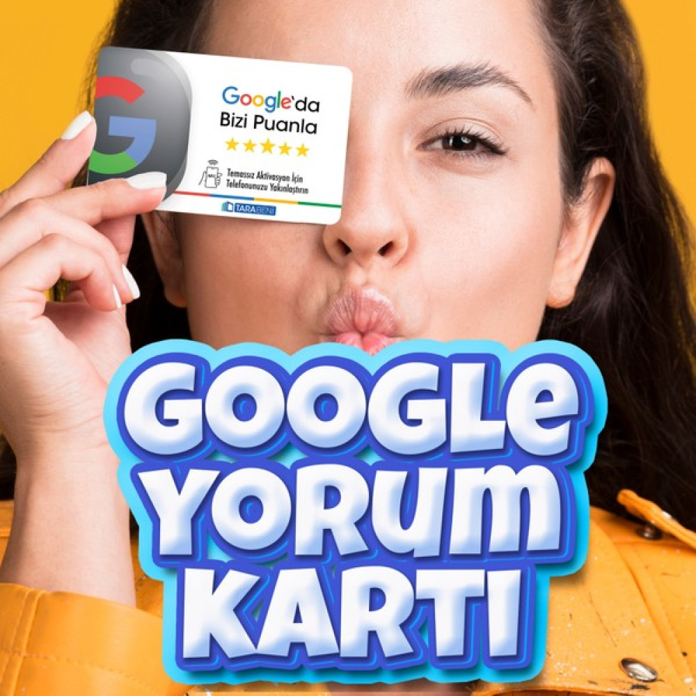 TaraBeni Google Yorum Kartı (Google Puanlama Kartı - Google Yorum Alma - Qr Kod Yorum Alma Kartı - Google Nfc Yorum Kartı) Plastik Kart Malzemeleri Fiyatı