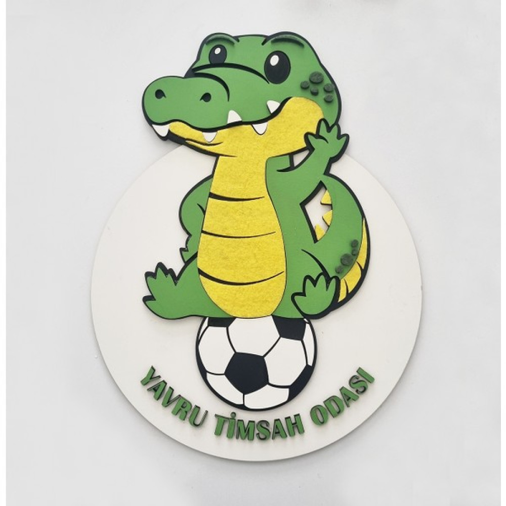 Taraftar Bursaspor Bs Timsah Yeşil Beyaz Çocuk Bebek Yeni Doğan Kapı Duvar Dolap Süsü Hediye Bebek Kapı Süsü Fiyatı