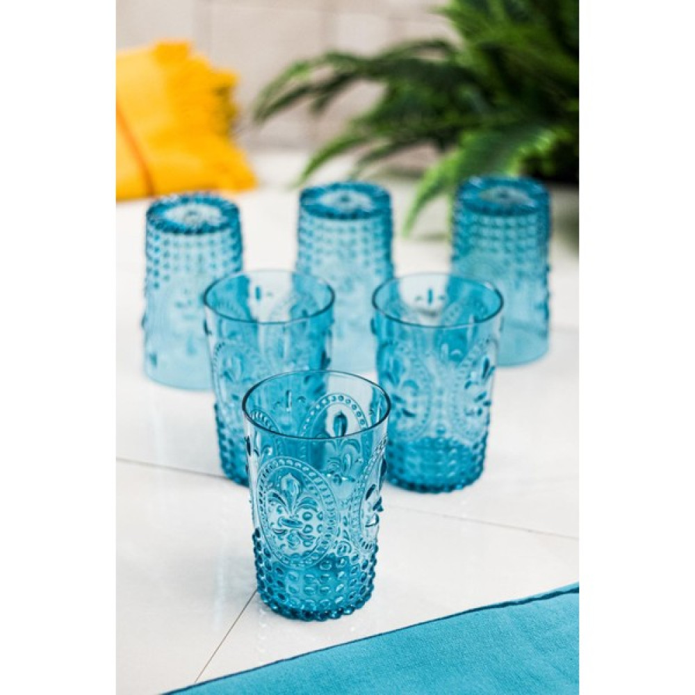 Taratatam Akrilik Aquamarin 6'lı Kısa Bardak & Su Meşrubat Kahve Yanı Bardağı 400 ml ( Cam Değildir ) Fincan / Bardak / Kahve Takımı Fiyatı