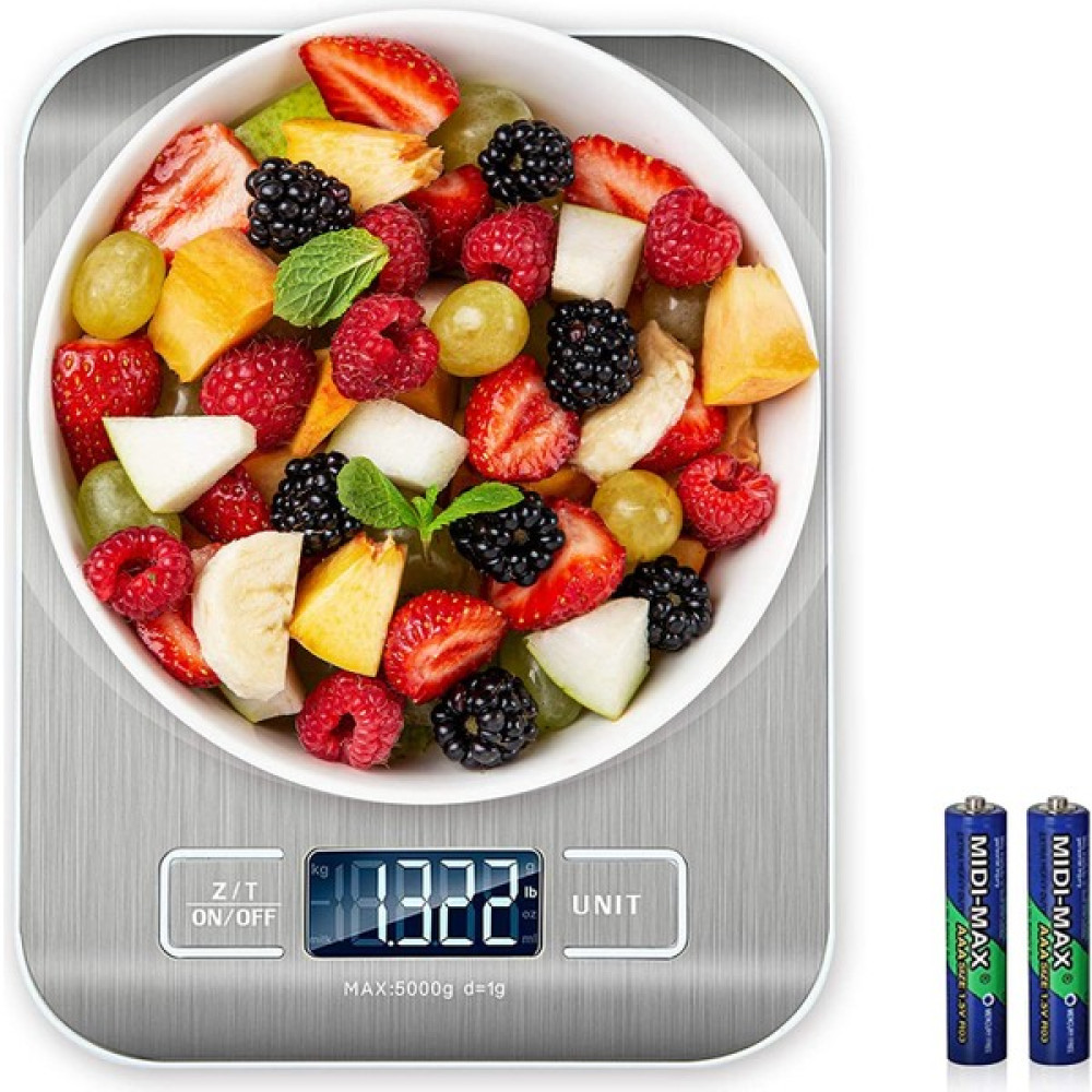 Tarez Chef QA-105 Paslanmaz Çelik Mutfak Terazisi, Dijital Mutfak Tartısı 5 Kg/0.1 Gr Hassasiyet Diğer Test ve Ölçüm Cihazları Fiyatı