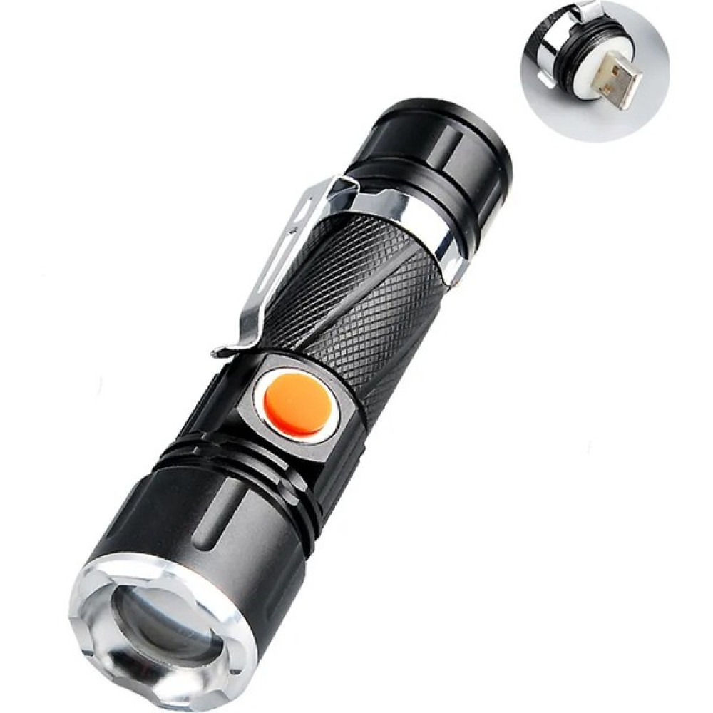 Tarez Onelight USB Şarjlı El Feneri, Taktik El Feneri P50 Ultra Güçlü Led, Teleskopik Zoom Özellikli Metal Fener El Feneri Fiyatı