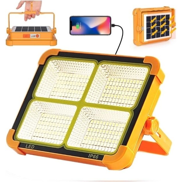Tarez V-017 Güneş Enerjili LED Taşınabilir Projektör, Çok Amaçlı Kamp Lambası 100 Watt Diğer Fiyatı