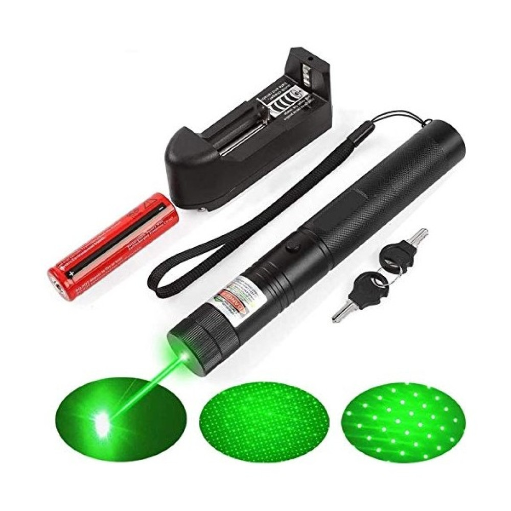 Tarez YL-303 Yeşil Lazer Pointer 1000MW Yüksek Güçlü Şarjlı Lazer Işaretliyici 15 Km Menzilli Anahtar Emniyetli Kamp Malzemeleri Fiyatı