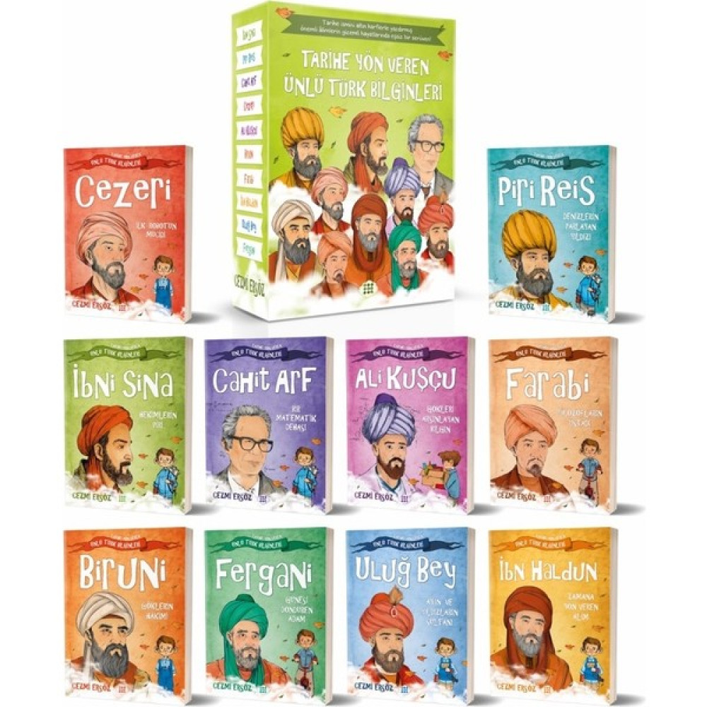 Tarihe Yön Veren Ünlü Türk Bilginleri Serisi (Kutulu 10 Kitap Takım) - Cezmi Ersöz Çocuk Klasikleri Fiyatı