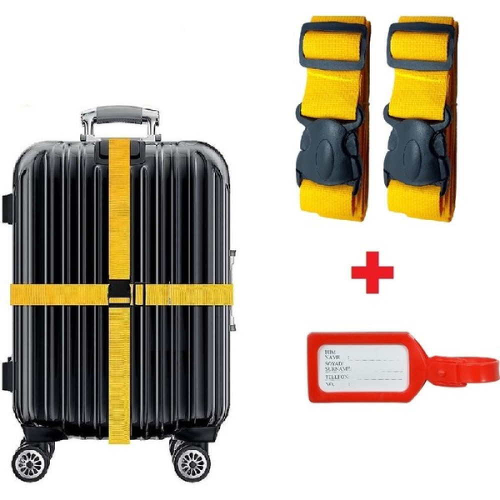 Tarix 2 Adet Sarı Valiz Kemeri + 1 Adet Kırmızı Valiz Etiketi Çanta (Outdoor) Fiyatı